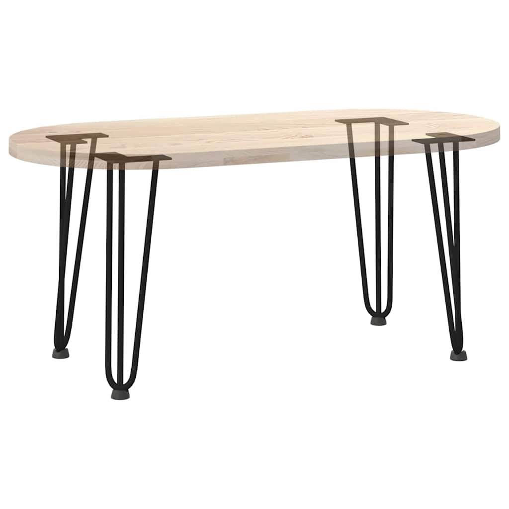 Solid Steel Hairpin Legs for Coffee Table, 4 PCS, Black, 42cm