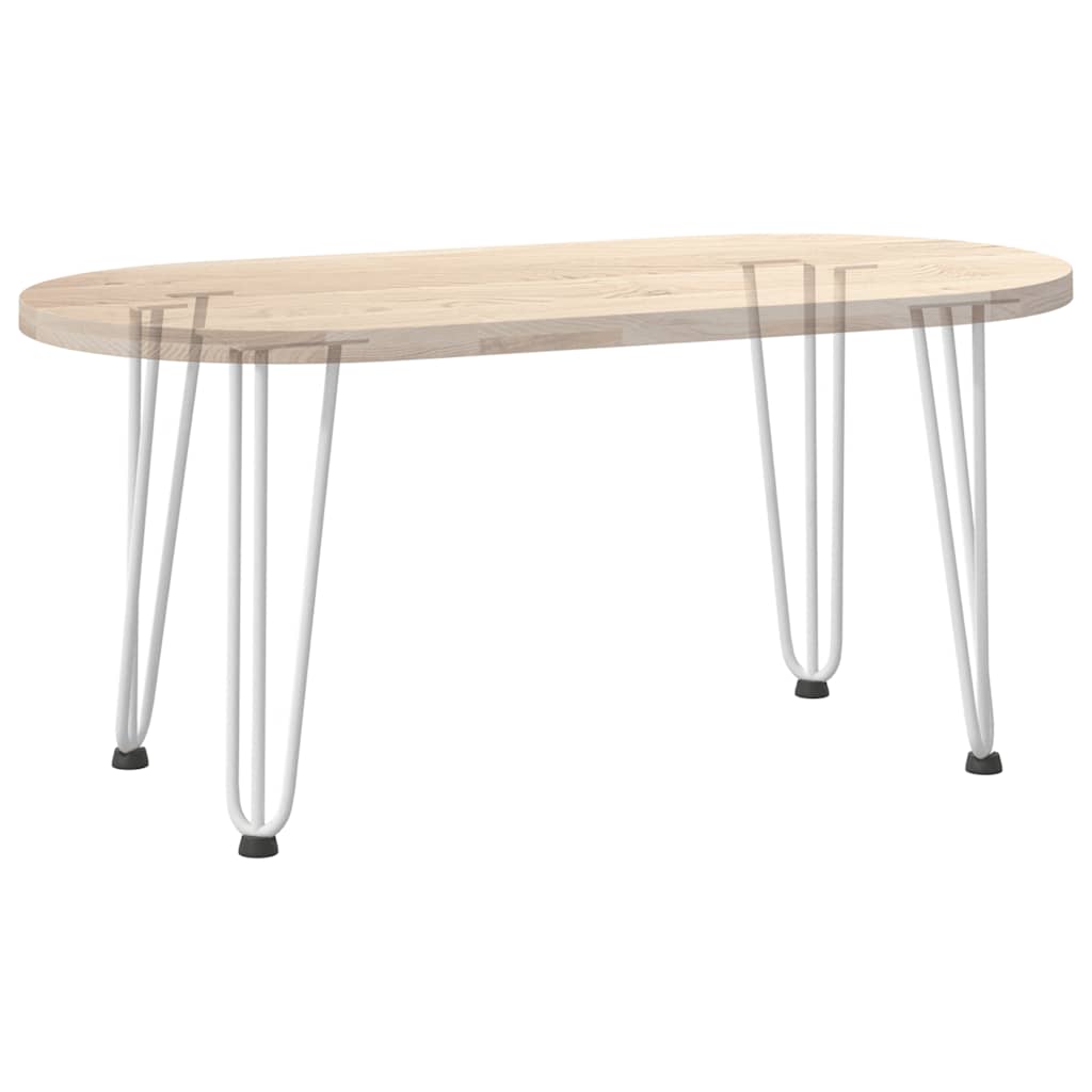 White Solid Steel Hairpin Legs for Coffee Table - Set of 4, 42 cm