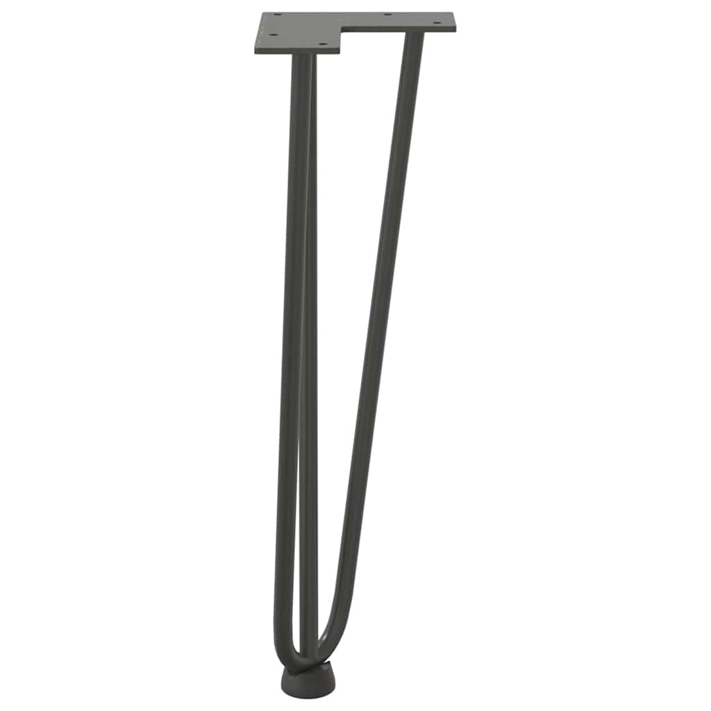 Anthracite Steel Hairpin Legs for Coffee Table, 4 pcs, 42 cm