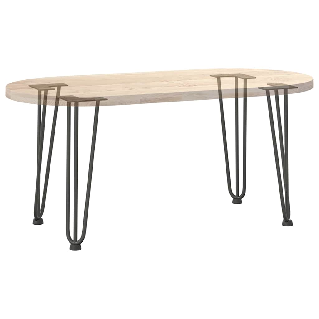 Anthracite Steel Hairpin Legs for Coffee Table, 4 pcs, 42 cm