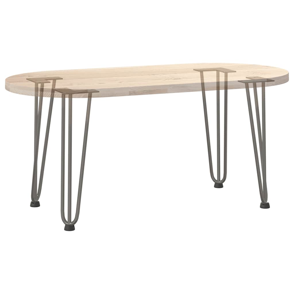 Steel Hairpin Legs for Coffee Table 4 pcs 42 cm - Natural Finish