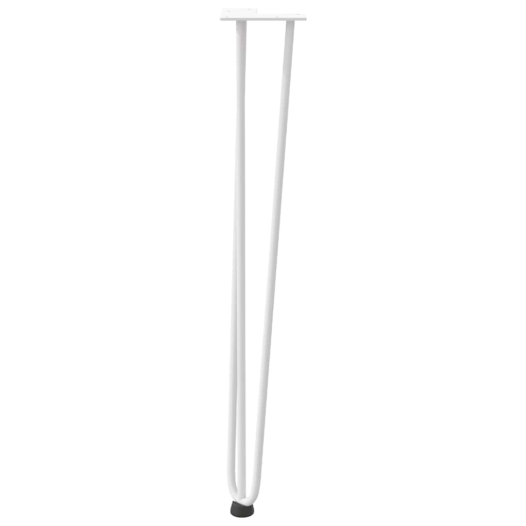 White Solid Steel Hairpin Legs for Console Table - Set of 4, 72 cm