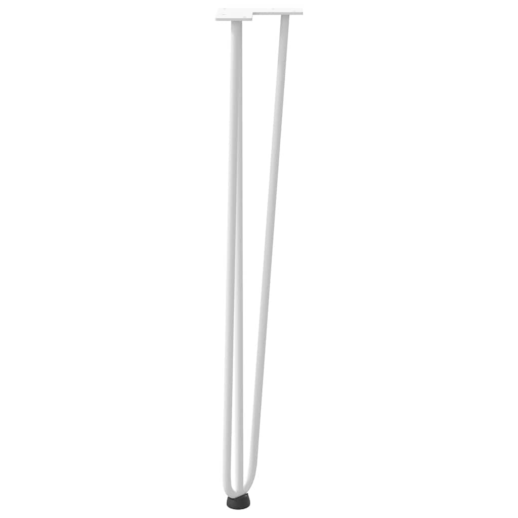 White Solid Steel Hairpin Legs for Console Table - Set of 4, 72 cm
