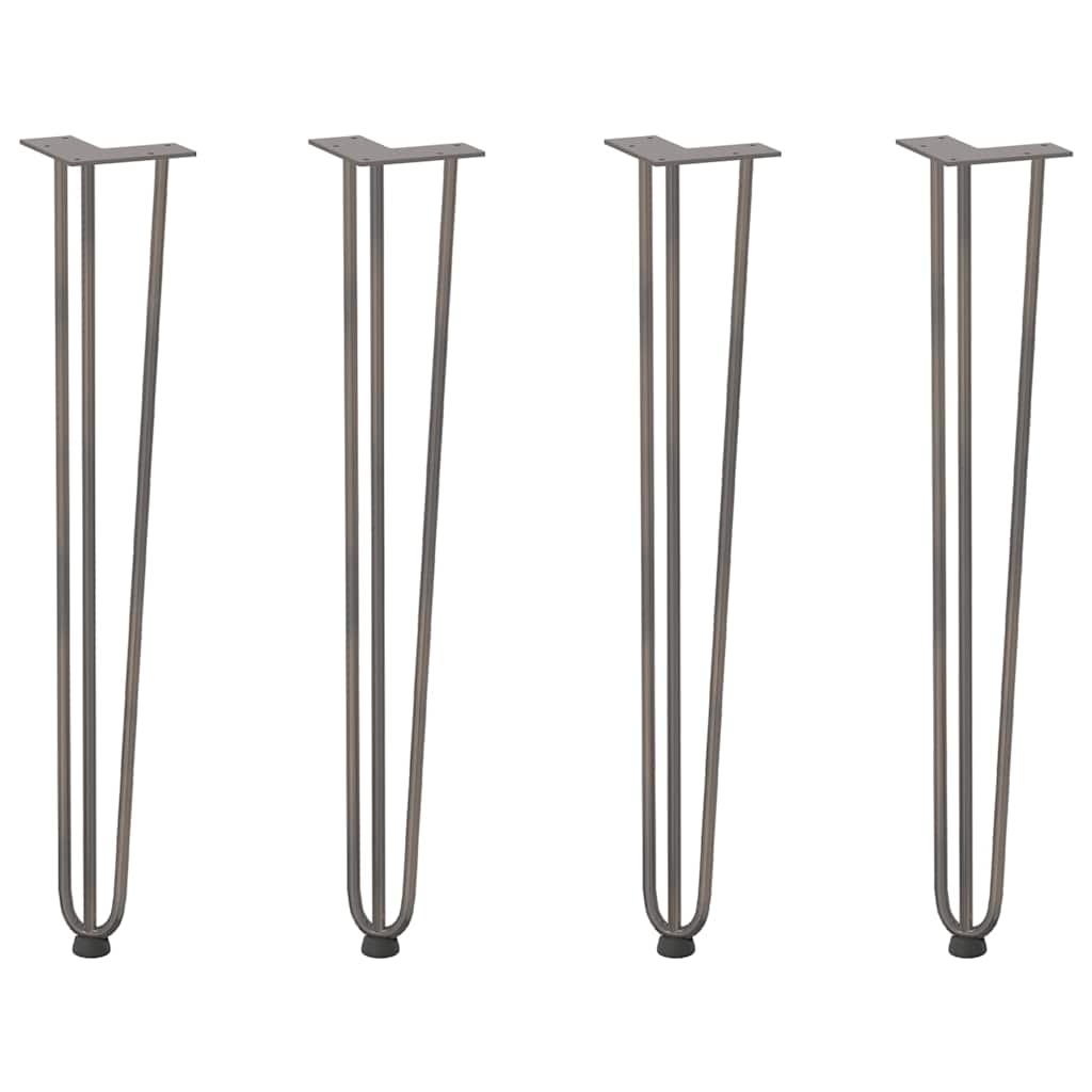 Natural Steel Console Table Hairpin Legs - Set of 4, 72 cm Solid Steel