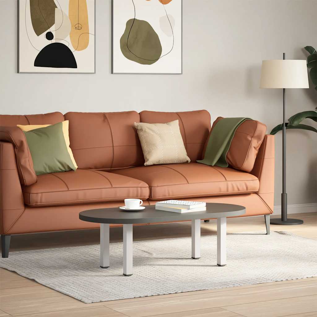 White Steel Coffee Table Legs - Set of 4, 42-44 cm Adjustable