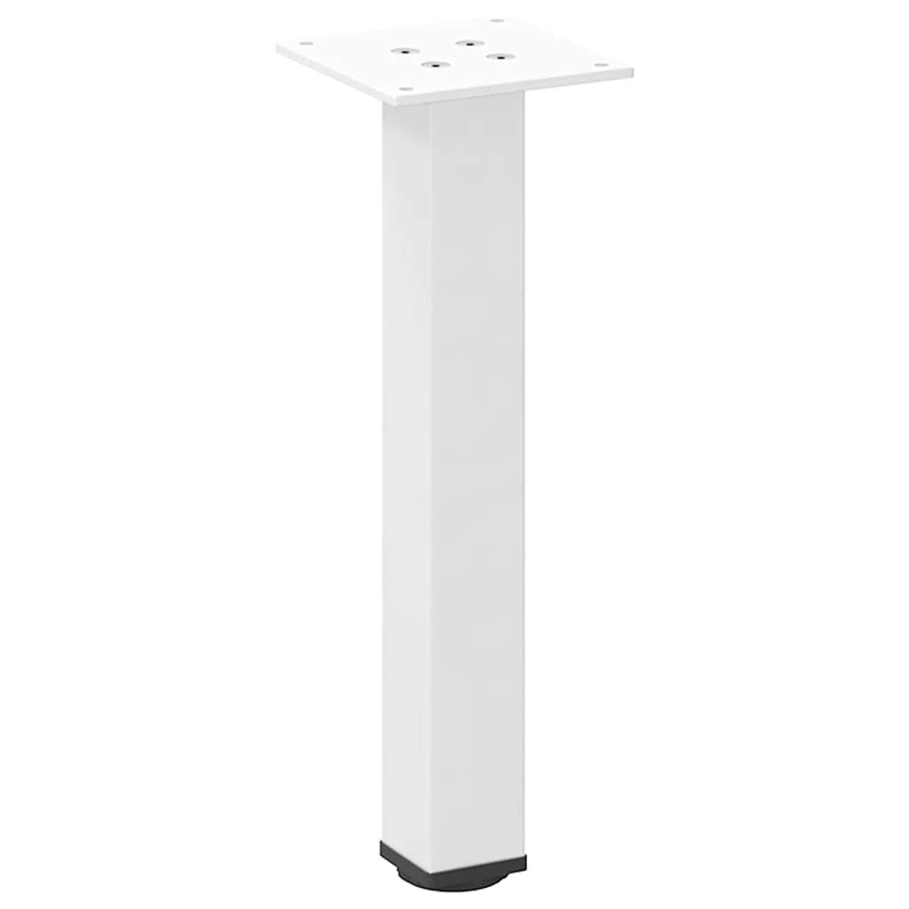 White Steel Coffee Table Legs - Set of 4, 42-44 cm Adjustable