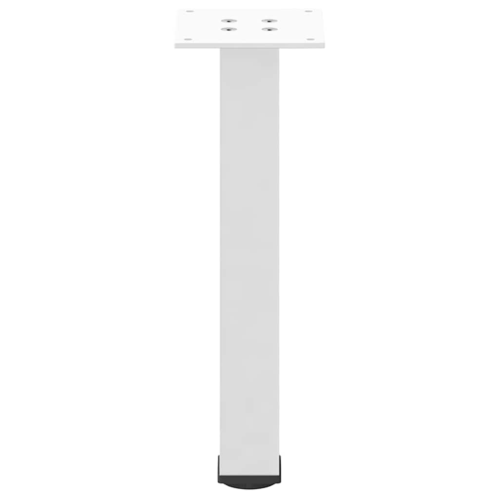 White Steel Coffee Table Legs - Set of 4, 42-44 cm Adjustable