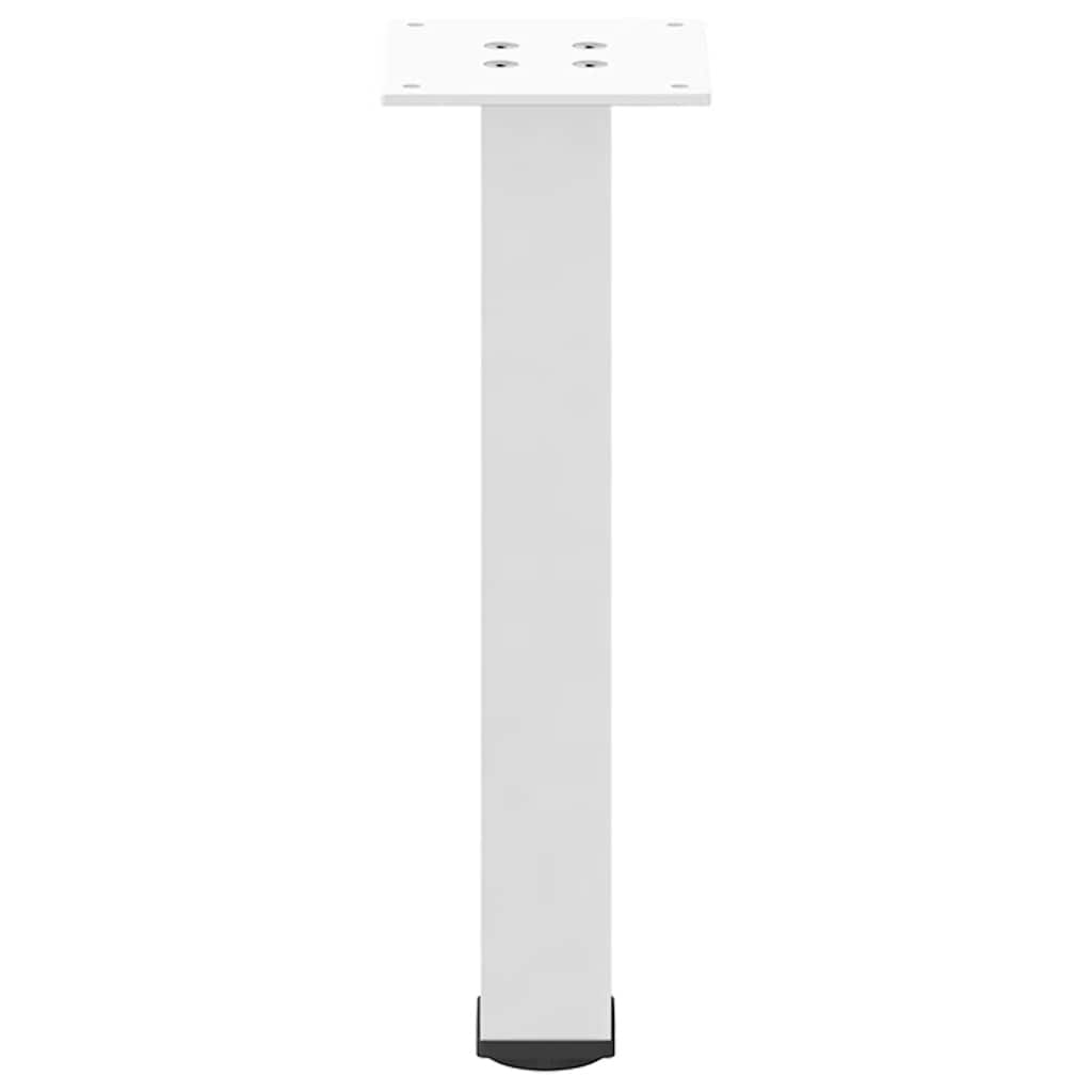 White Steel Coffee Table Legs - Set of 4, 42-44 cm Adjustable
