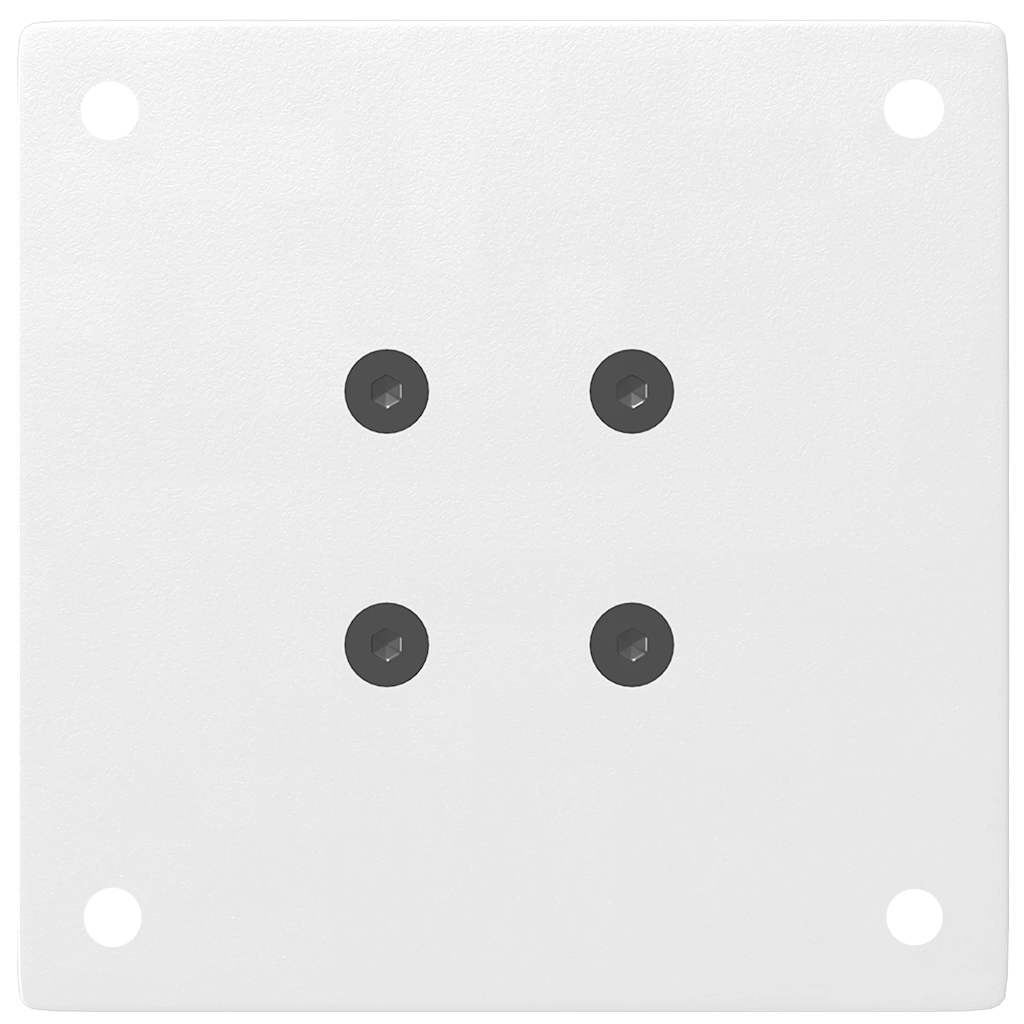 White Steel Coffee Table Legs - Set of 4, 42-44 cm Adjustable