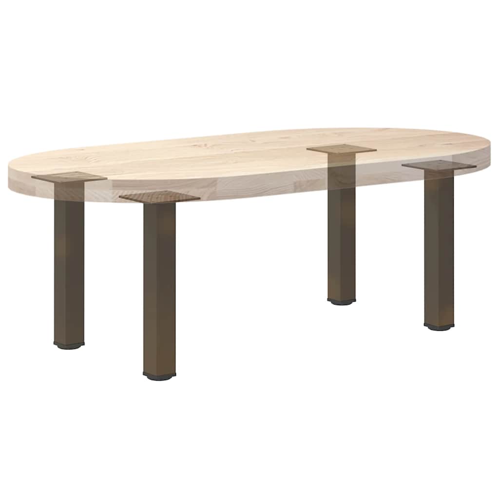 Natural Steel Coffee Table Legs Set of 4 - 42-44 cm Durable Metal