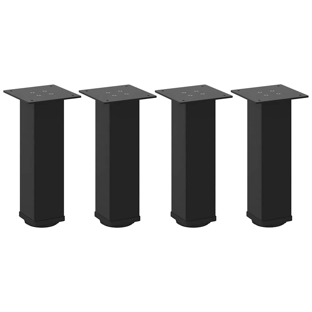 Black Steel Coffee Table Legs - Set of 4, Adjustable 30-32 cm