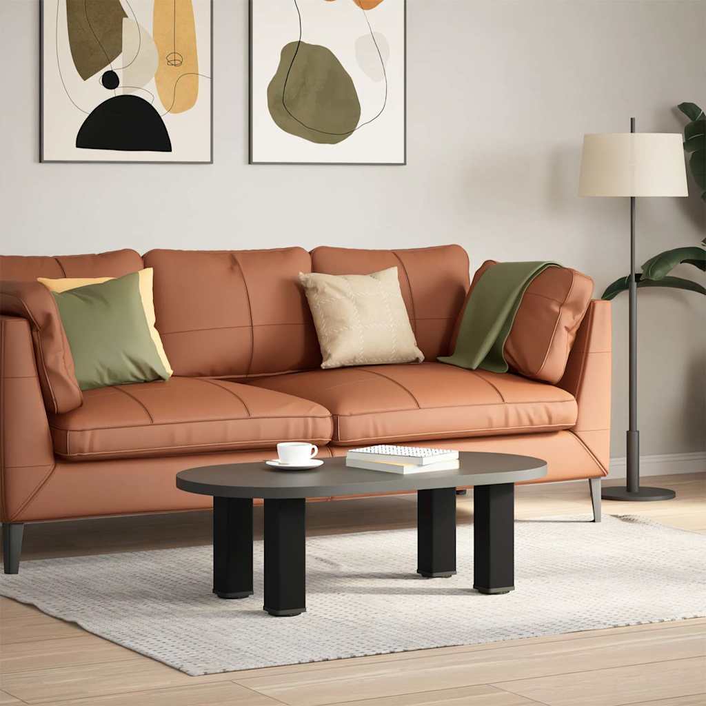 Black Steel Coffee Table Legs 4pcs, 42-44 cm Adjustable Height