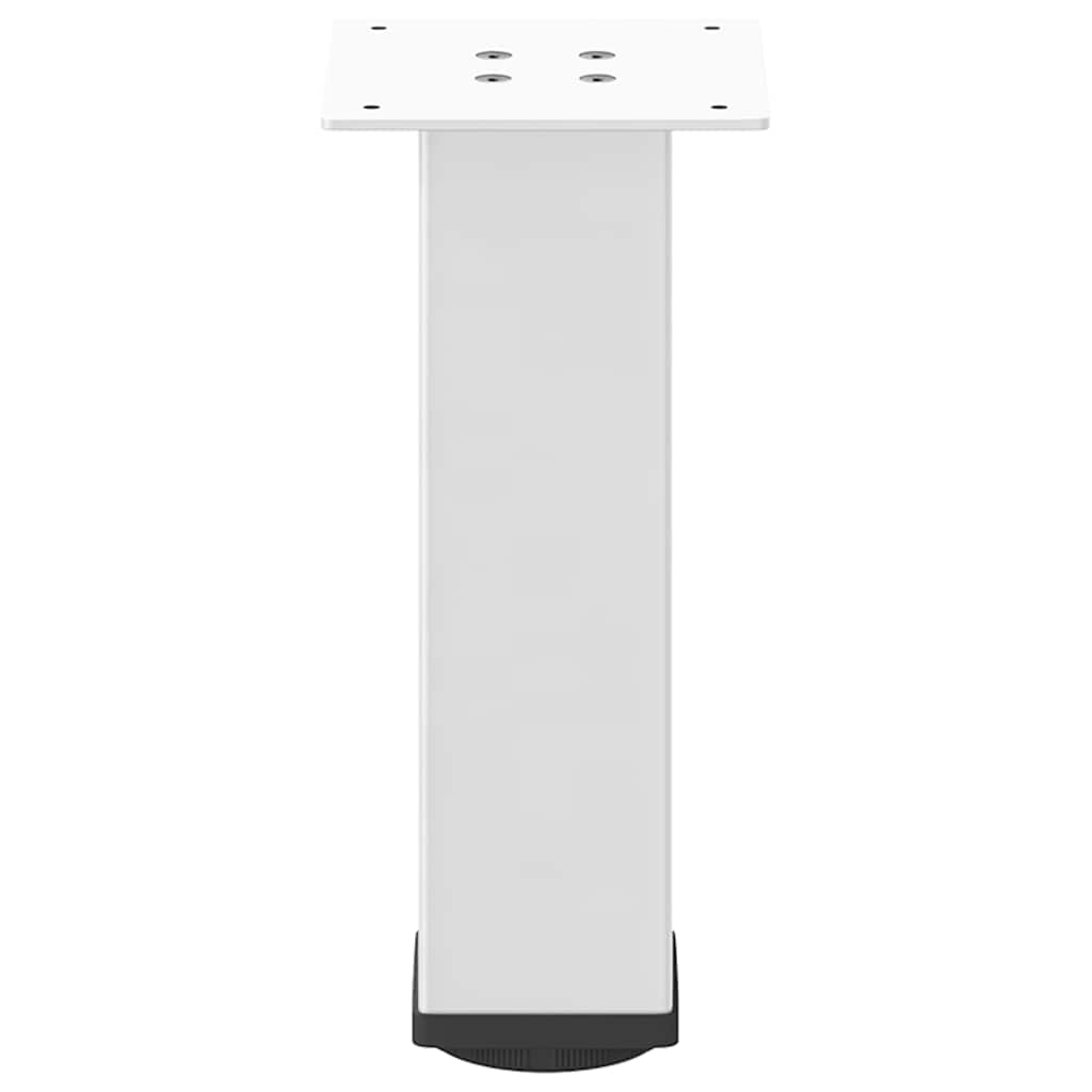 White Steel Coffee Table Legs, Set of 4, Adjustable 42-44 cm