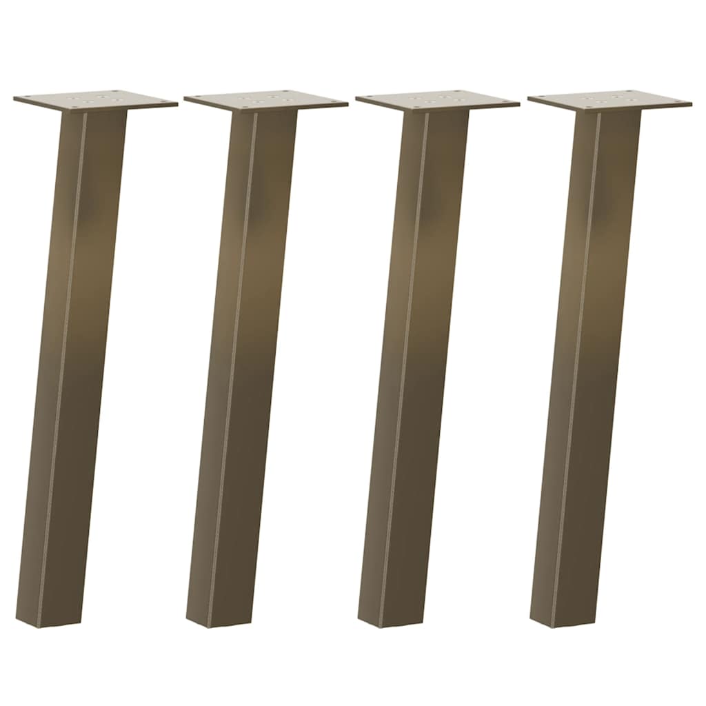 Natural Steel Coffee Table Legs Set of 4 - 42 cm Durable Steel