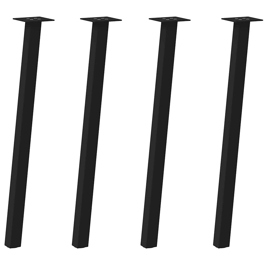 Black Steel Console Table Legs 4 Pcs, 72 cm