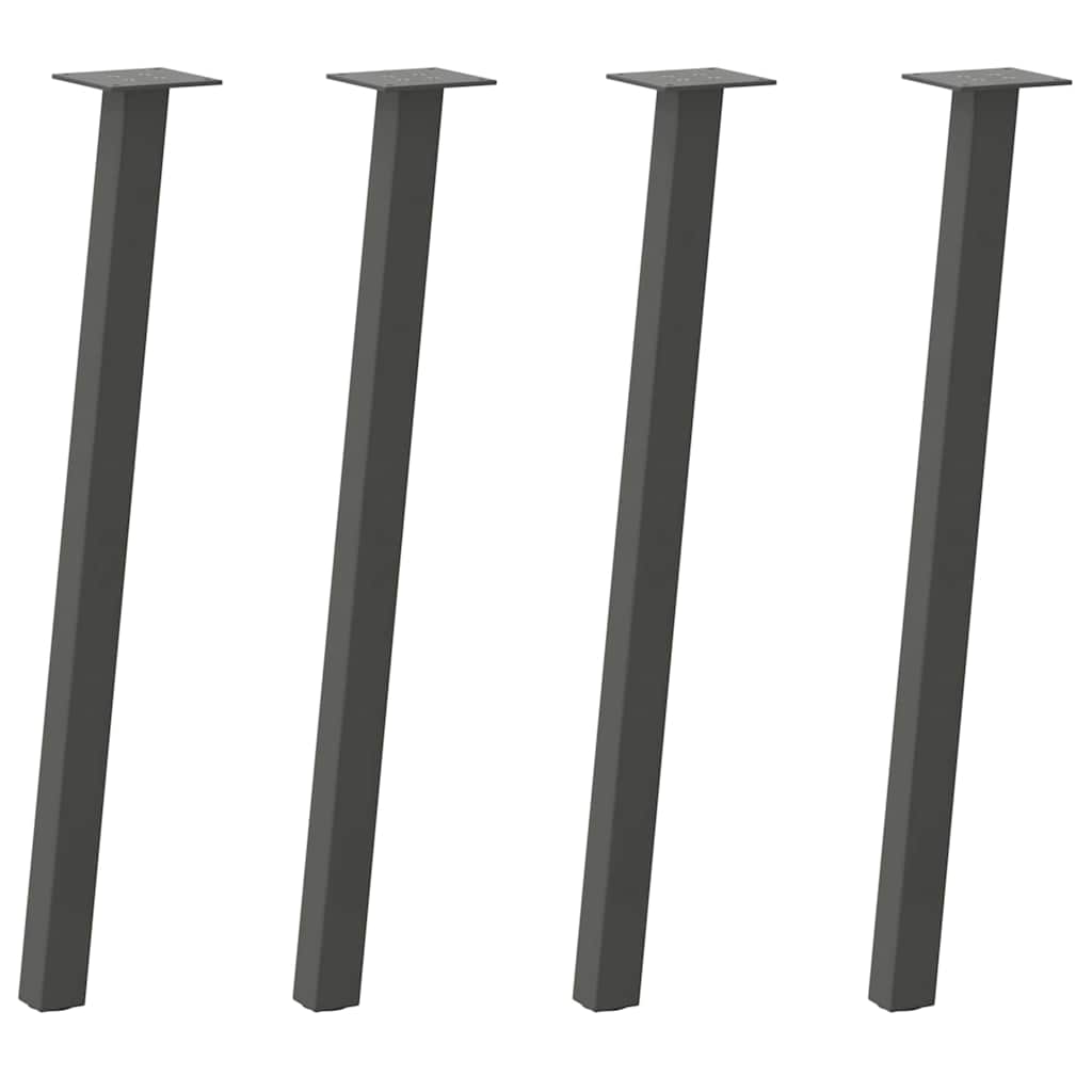 Anthracite Steel Console Table Legs 4 pcs - 72 cm Durable Design