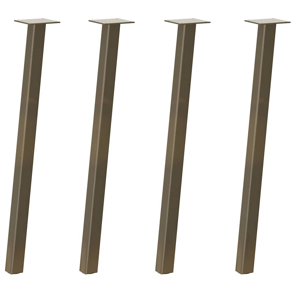 Natural Steel Console Table Legs 4 pcs, 72 cm, Durable Steel