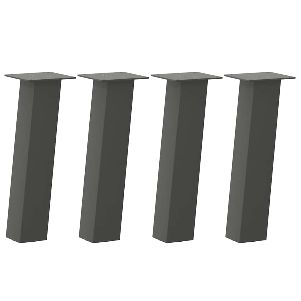 Anthracite Steel Coffee Table Legs 4 pcs - 30 cm Durable Design