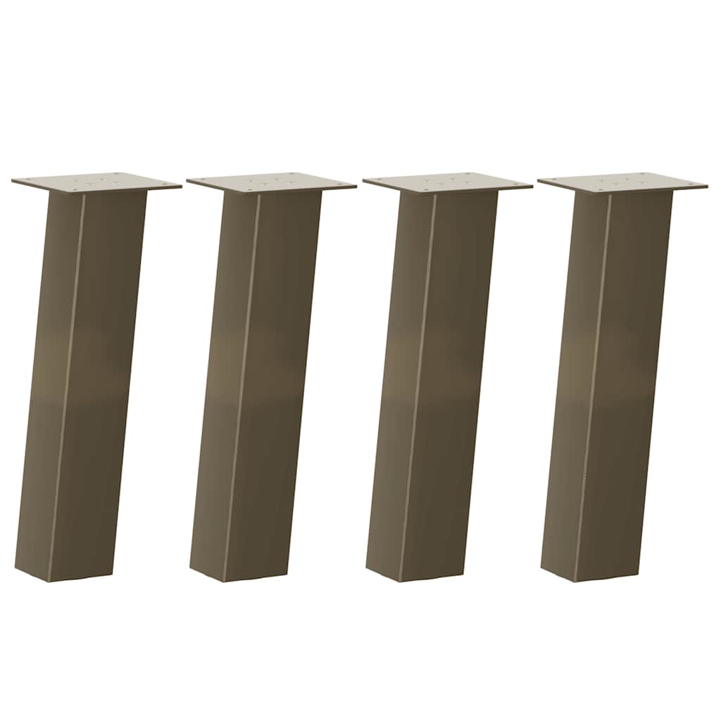 Natural Steel Coffee Table Legs, Set of 4, 42 cm