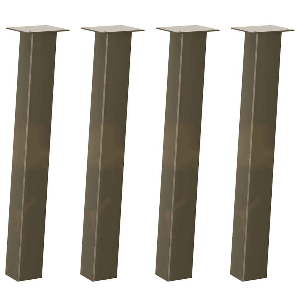 Natural Steel Console Table Legs 72 cm - Set of 4