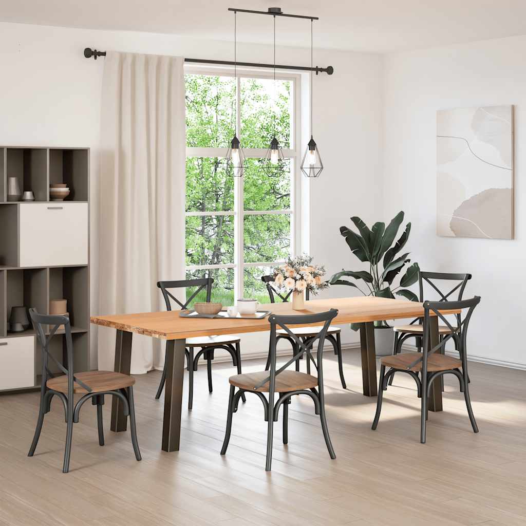 Natural Steel Console Table Legs 72 cm - Set of 4