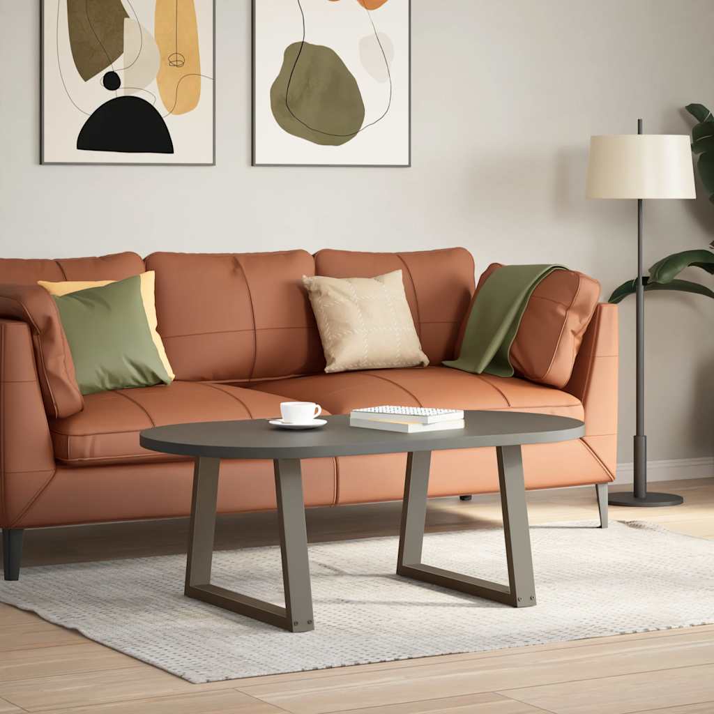 Natural Steel V-Shape Coffee Table Legs 2 pcs, Adjustable Height