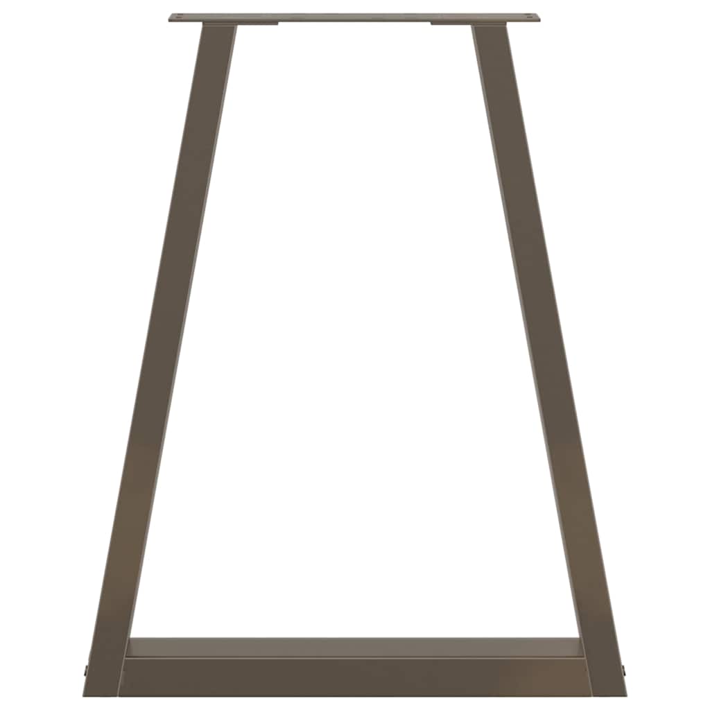 Natural Steel V-Shape Dining Table Legs 2 pcs - Adjustable 60x(72-73.3) cm