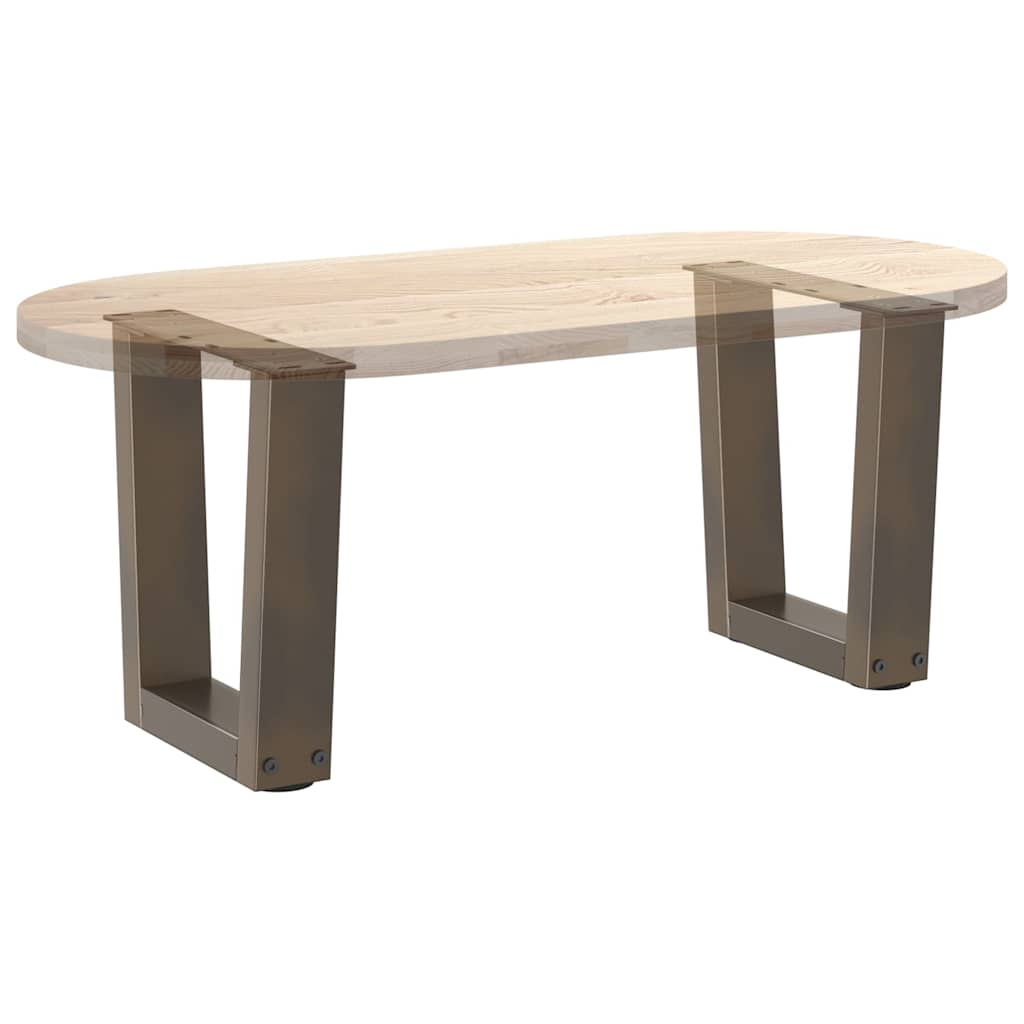 Natural Steel V-Shape Coffee Table Legs 2pcs, Adjustable 30cm
