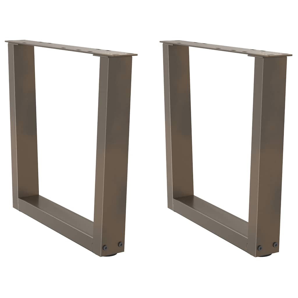 Natural Steel V-Shape Coffee Table Legs - Adjustable 50cm, 2 pcs