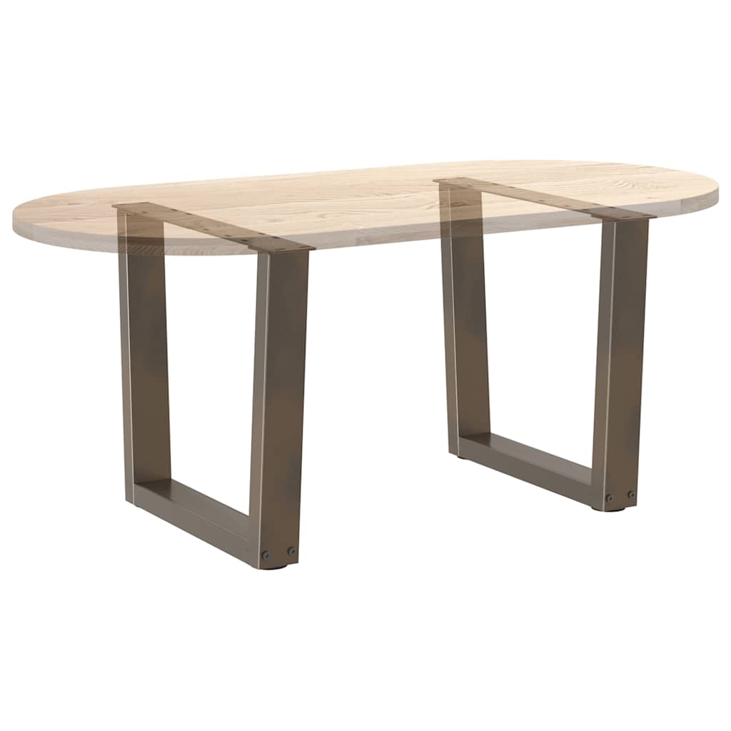 Natural Steel V-Shape Coffee Table Legs - Adjustable 50cm, 2 pcs