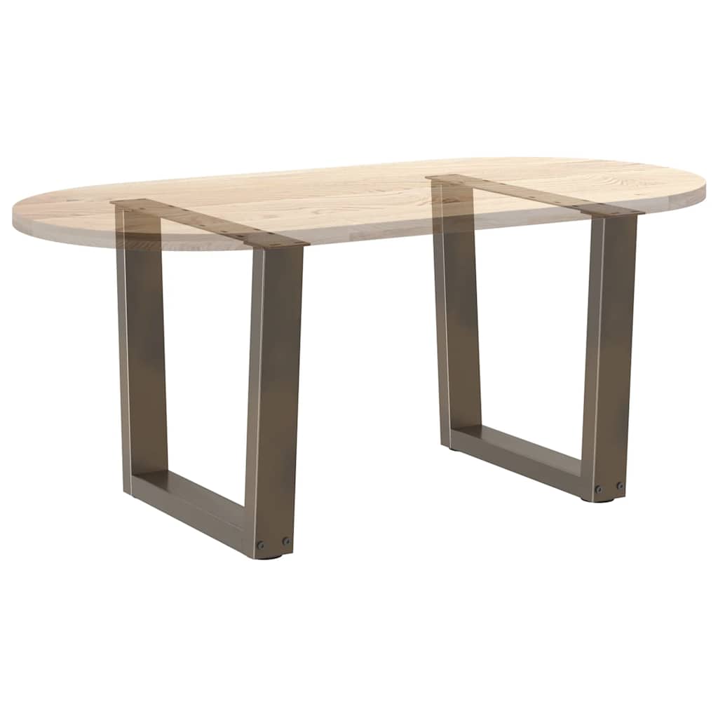 Natural Steel V-Shape Coffee Table Legs, Adjustable 60x(42-43.3) cm