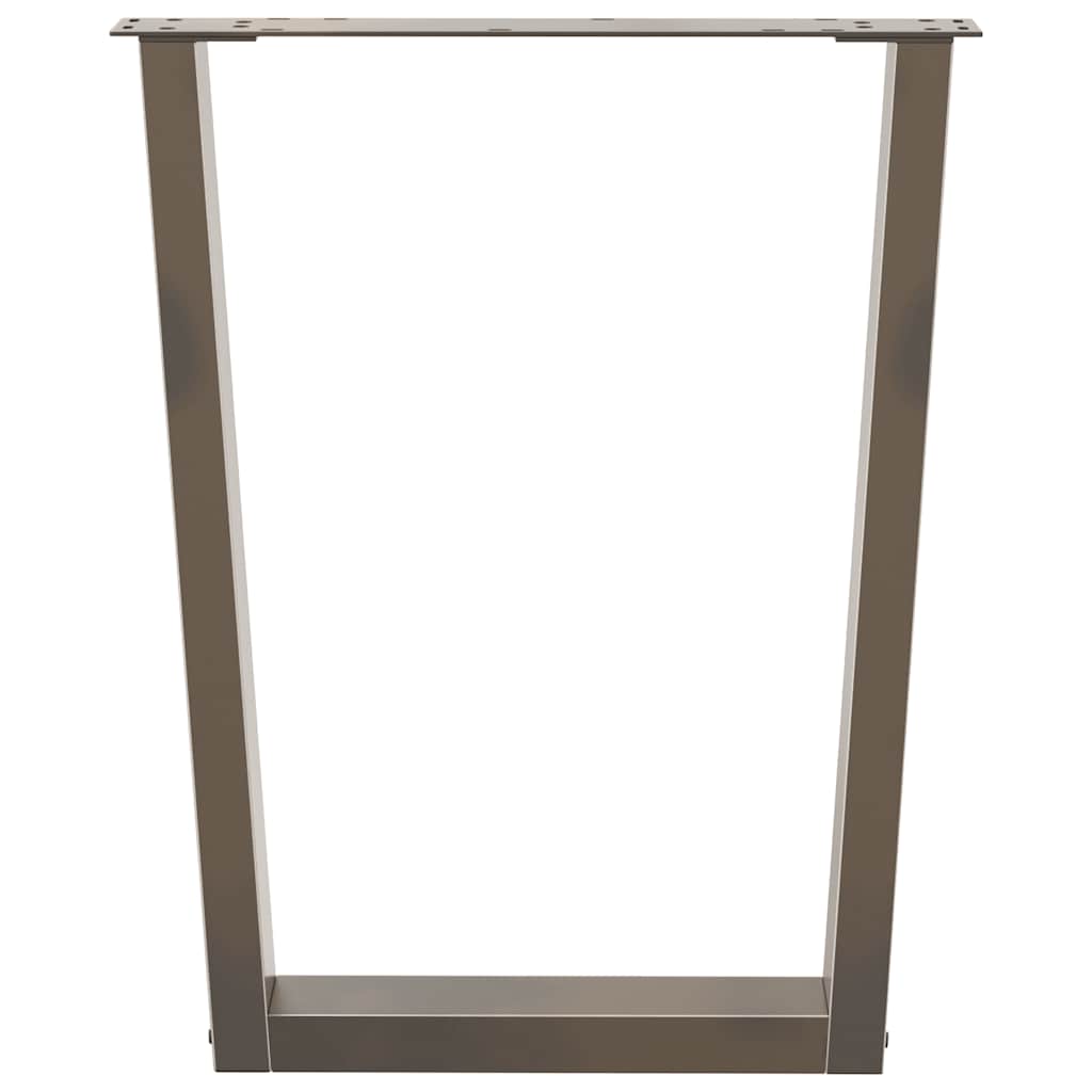 V-Shape Natural Steel Dining Table Legs, 2pcs, Adjustable 60x72-73.3 cm