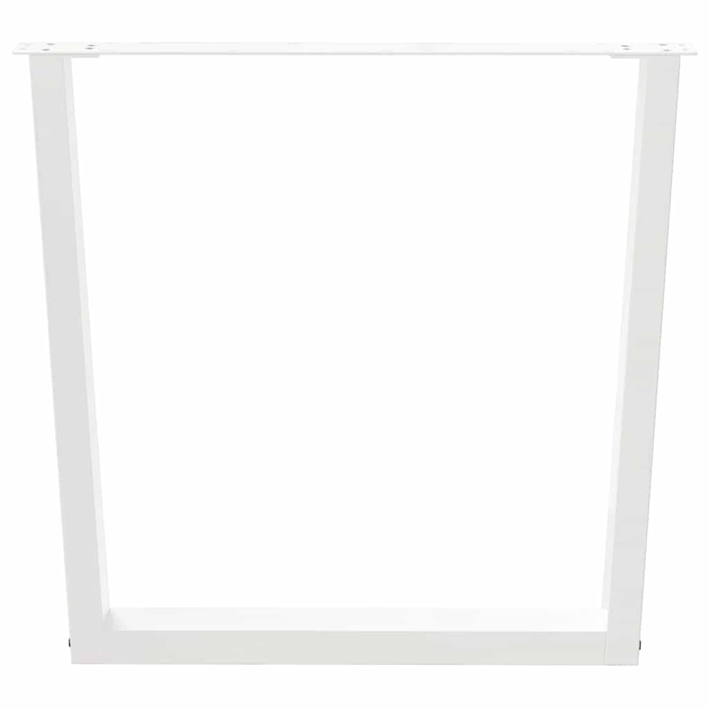 White V-Shape Steel Dining Table Legs, Adjustable 80 x (72-73.3) cm