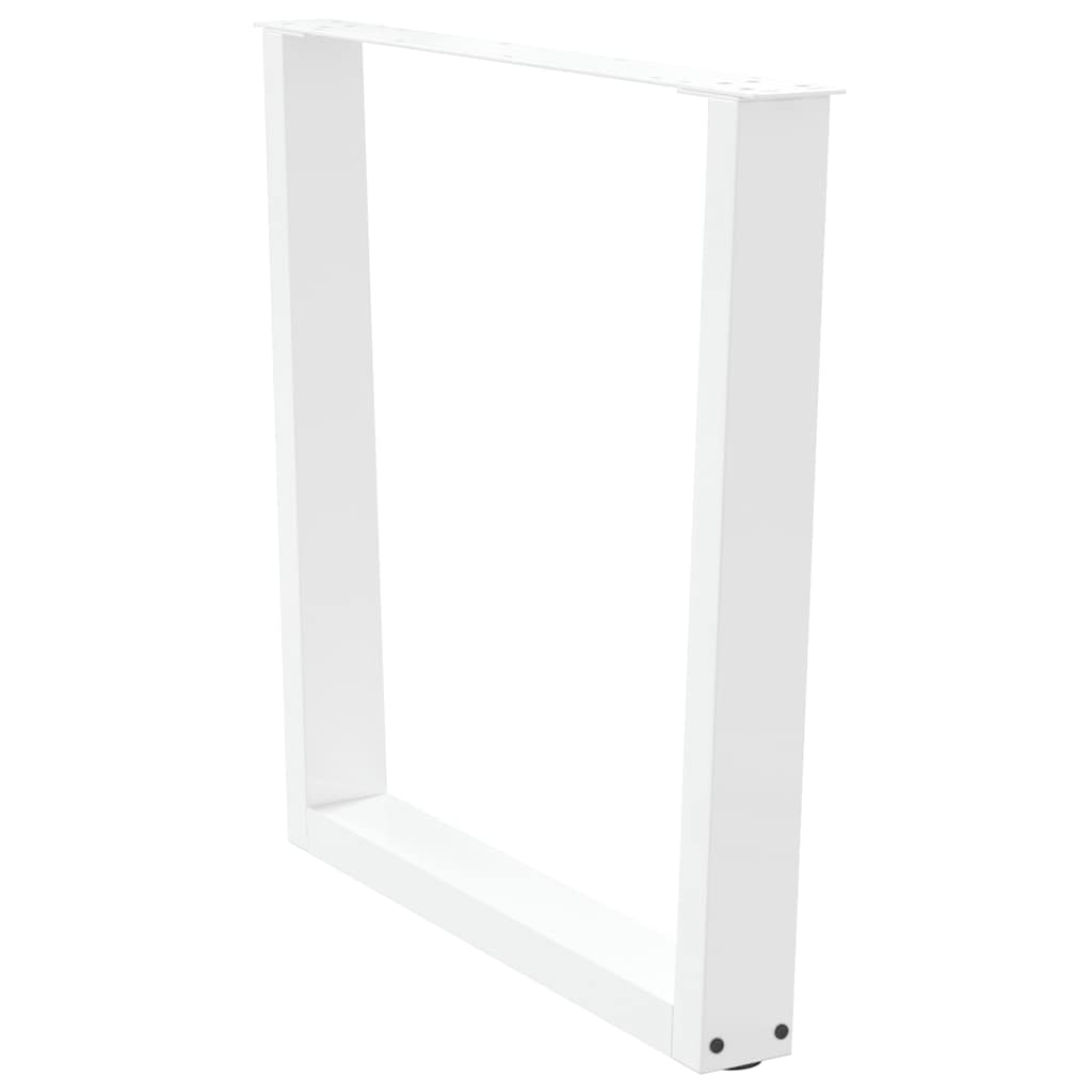 White V-Shape Steel Dining Table Legs, Adjustable 80 x (72-73.3) cm