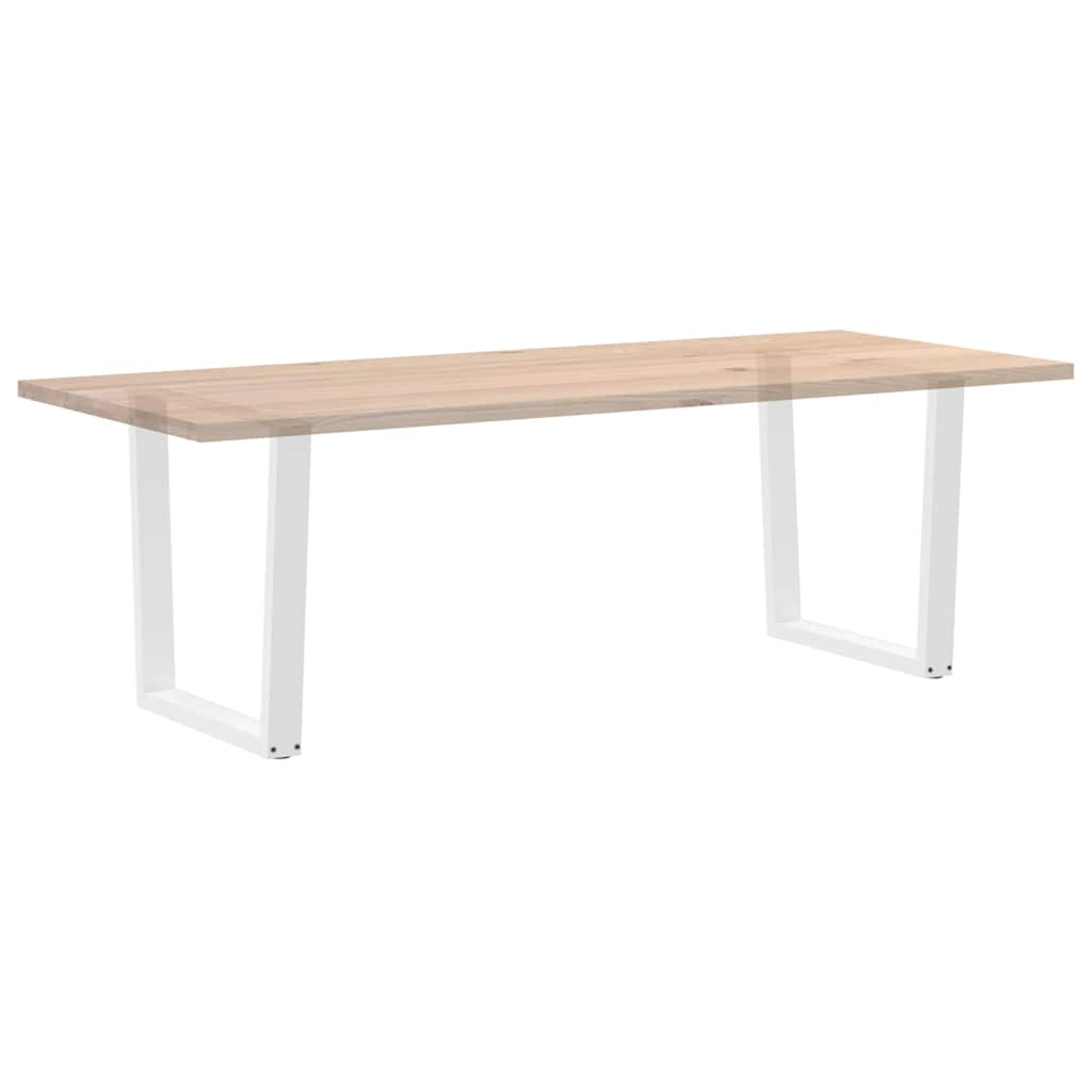 White V-Shape Steel Dining Table Legs, Adjustable 80 x (72-73.3) cm