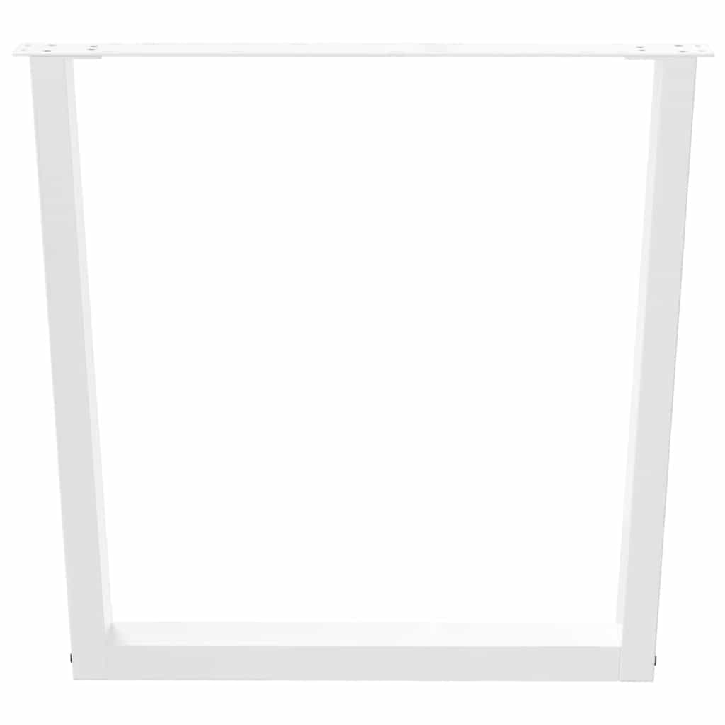 White V-Shape Steel Dining Table Legs - 2 pcs, 90x(72-73.3) cm