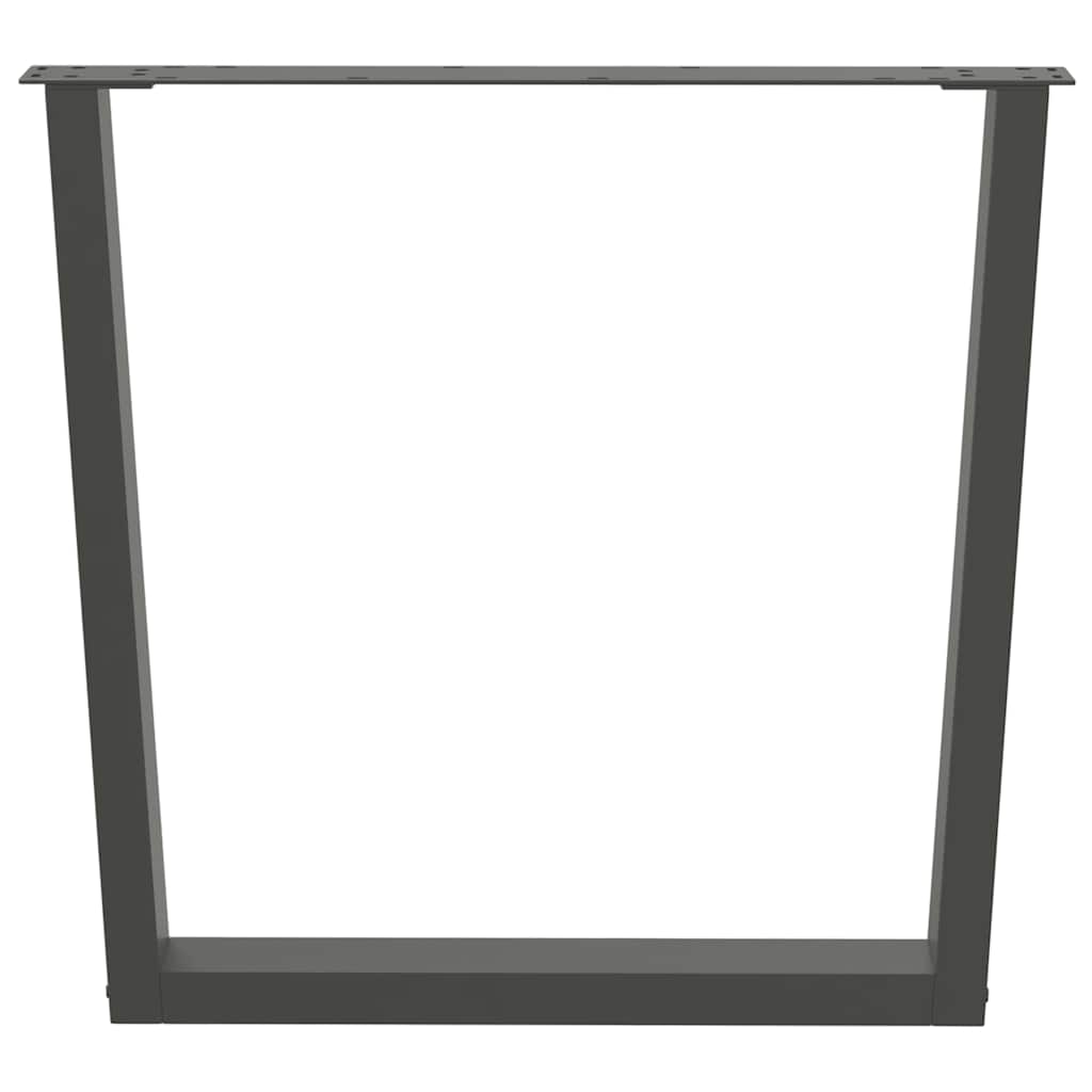 Anthracite V-Shape Dining Table Legs 2pcs Steel Adjustable 90cm