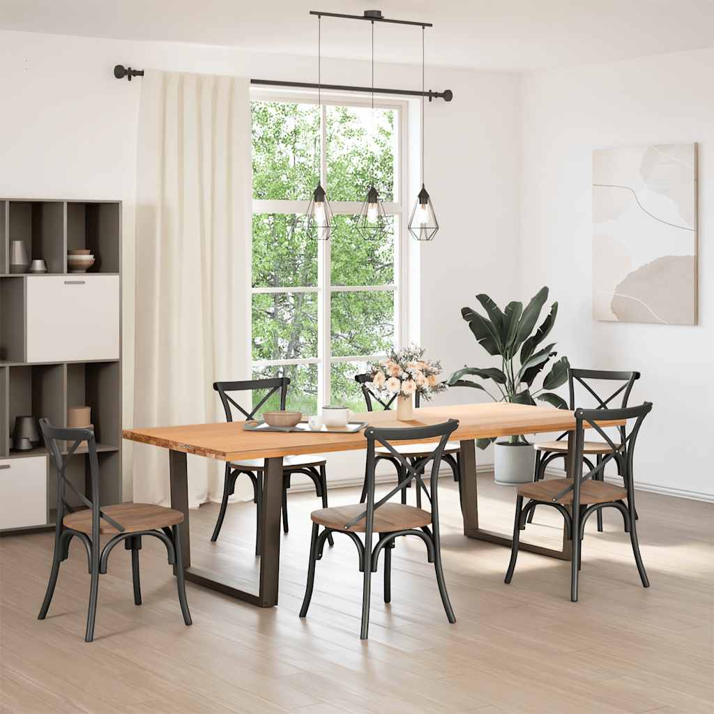 Anthracite Steel V-Shape Dining Table Legs, 100x(72-73.3) cm, 2 Pcs