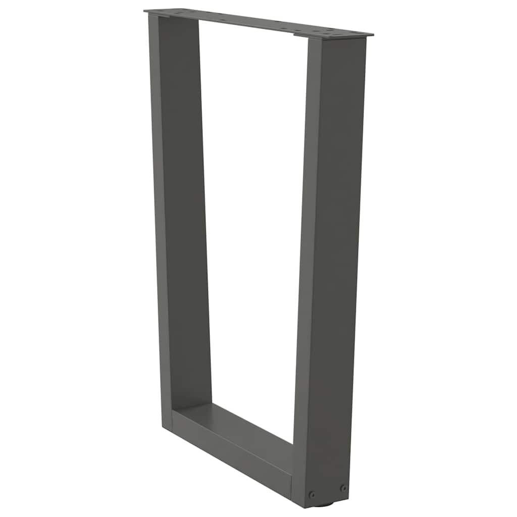 Anthracite Steel V-Shape Dining Table Legs, Set of 3, Adjustable 70cm