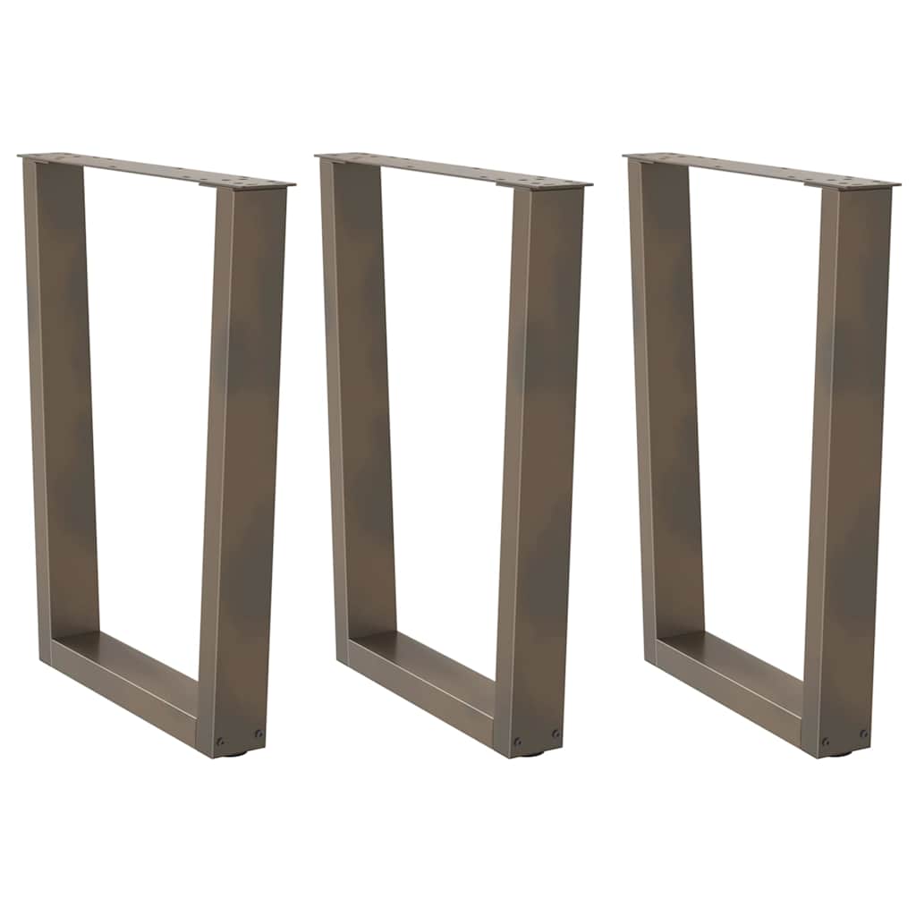 Durable V-Shaped Steel Dining Table Legs, Natural, 70x72-73.3cm, 3pcs