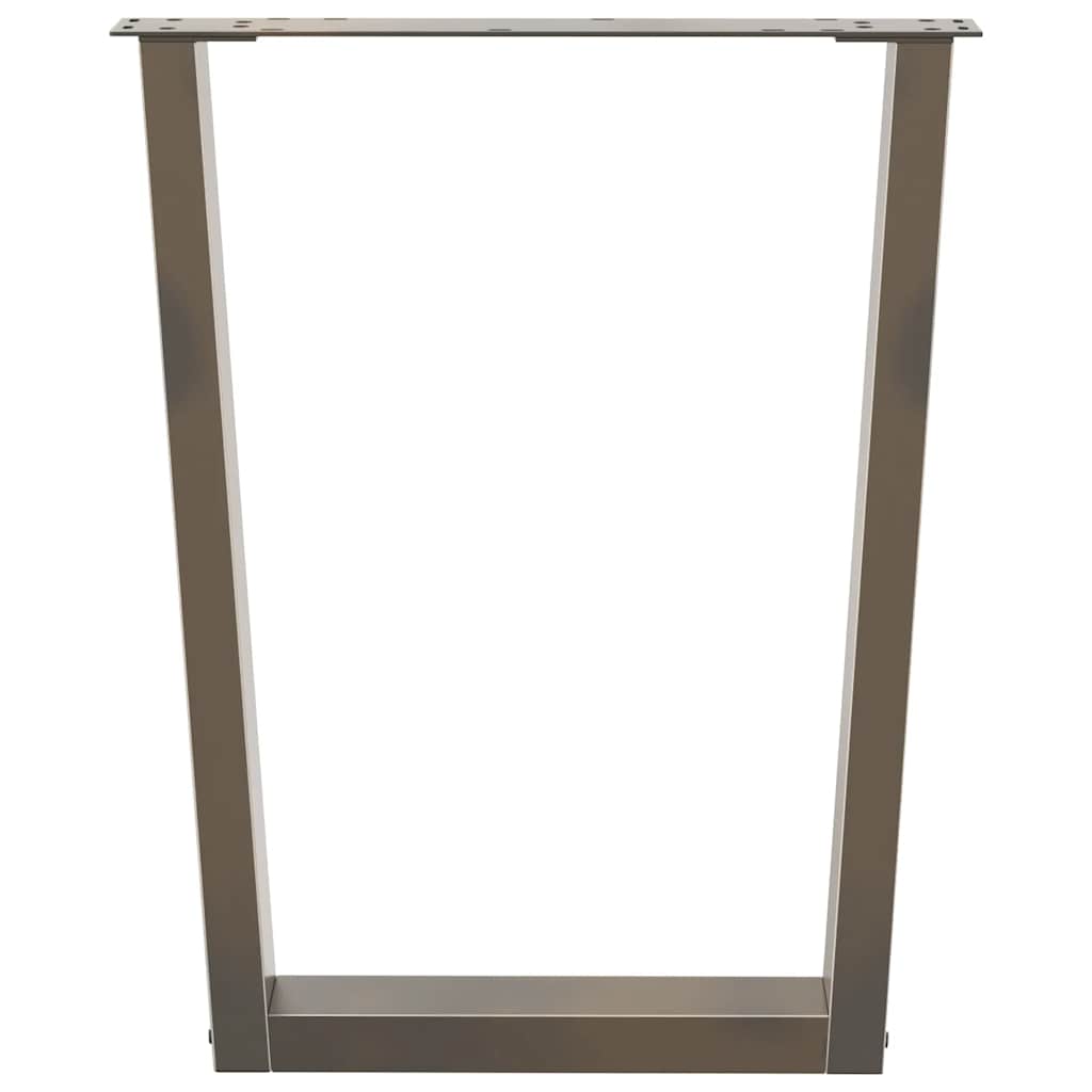 Durable V-Shaped Steel Dining Table Legs, Natural, 70x72-73.3cm, 3pcs