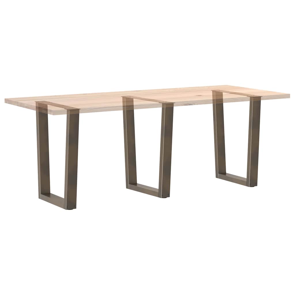 Durable V-Shaped Steel Dining Table Legs, Natural, 70x72-73.3cm, 3pcs