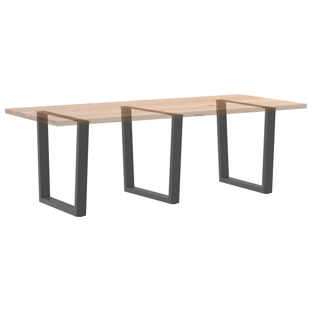 Anthracite Steel V-Shape Dining Table Legs 3pcs, Adjustable Height