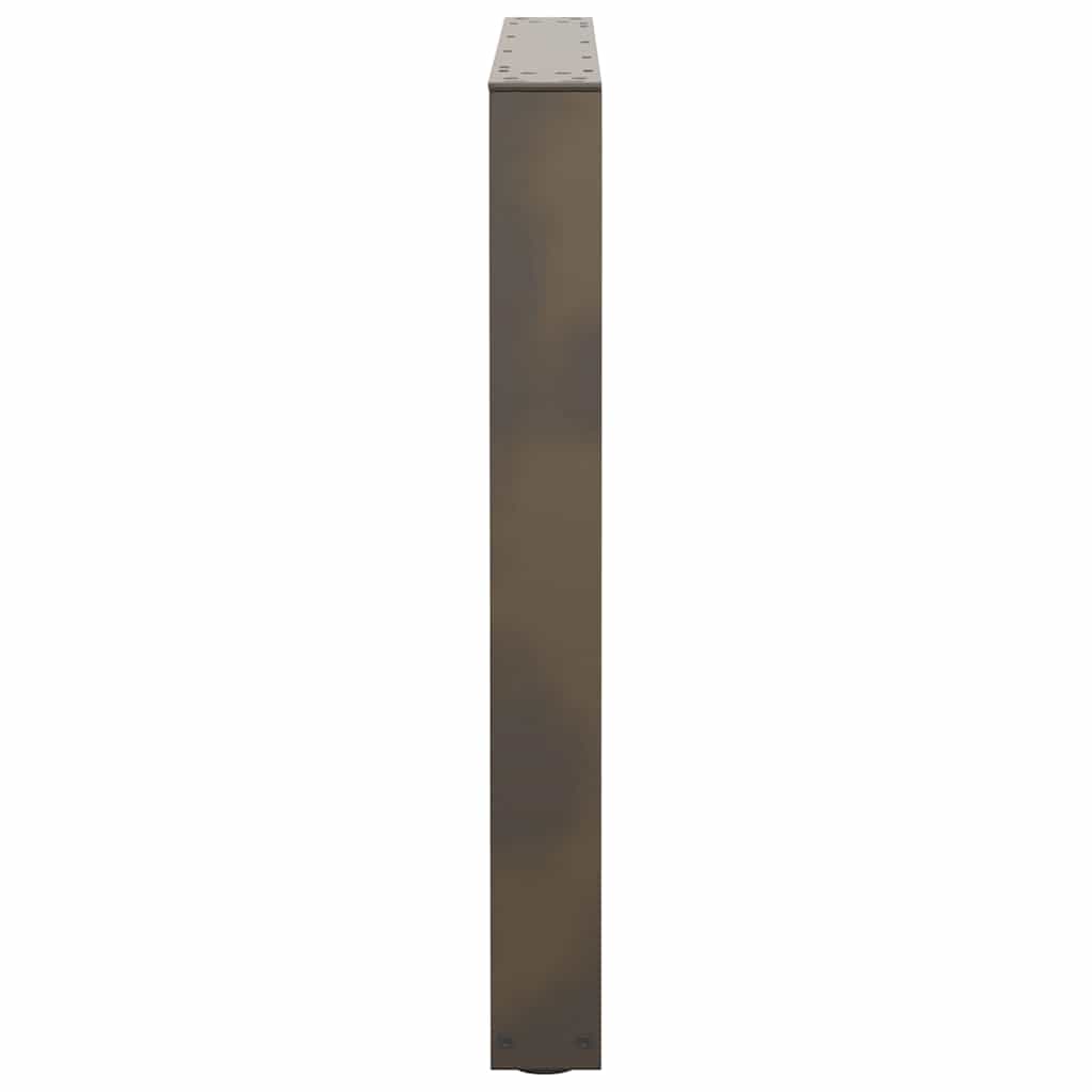 V-Shape Dining Table Legs, Natural Steel, 3 Pcs, Adjustable 80x72-73.3 cm