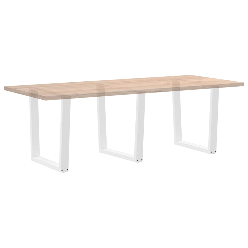 White Steel V-Shape Dining Table Legs, 3pcs, Adjustable Height