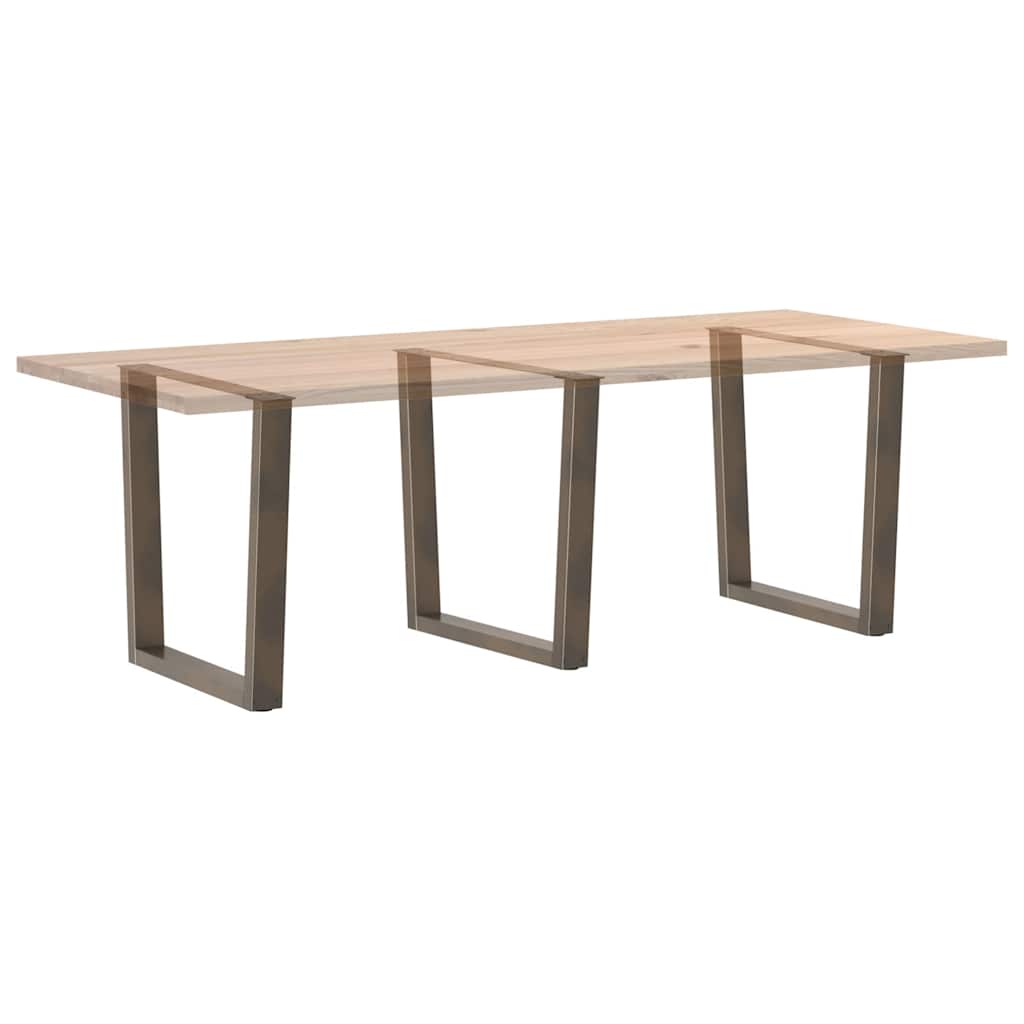 Natural Steel V-Shape Dining Table Legs, 3 pcs, Adjustable Height