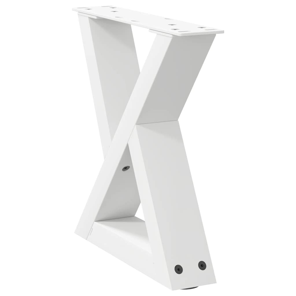 White Steel Coffee Table Legs Set 2 pcs, Adjustable 30-31.3 cm