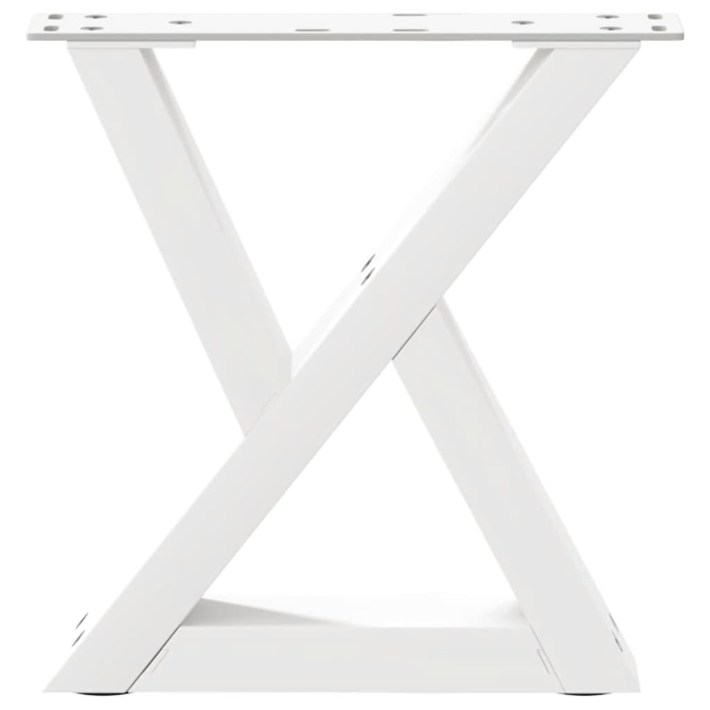 White Steel Coffee Table Legs Set 2 pcs, Adjustable 30-31.3 cm
