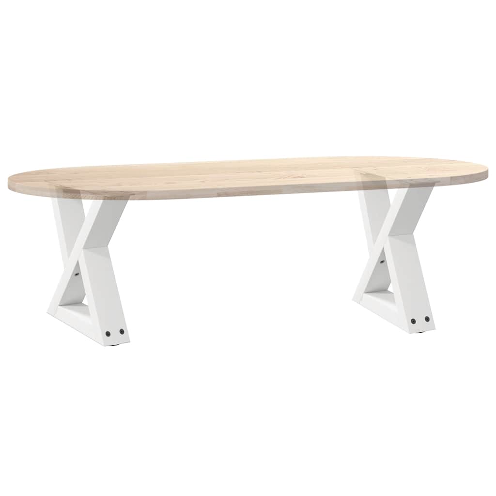 White Steel Coffee Table Legs Set 2 pcs, Adjustable 30-31.3 cm