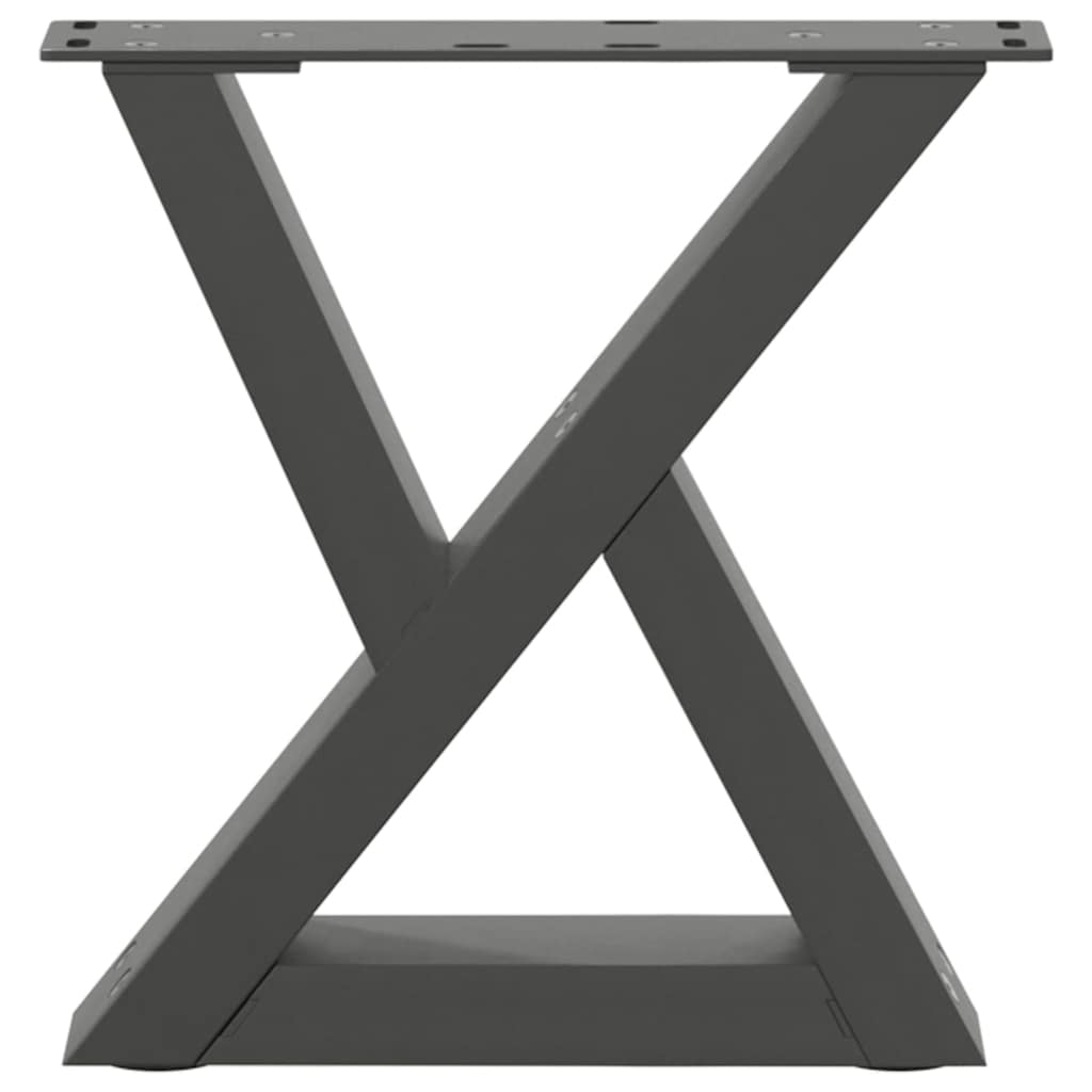 Anthracite Steel Coffee Table Legs Set of 2, Adjustable 30-31.3 cm